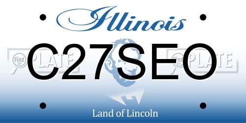 C27SEO Illinois License Plate