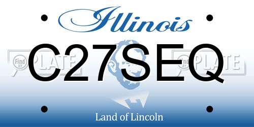 C27SEQ Illinois License Plate
