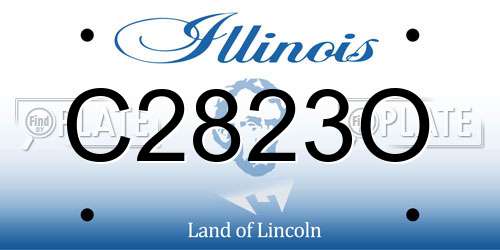 C2823O Illinois License Plate