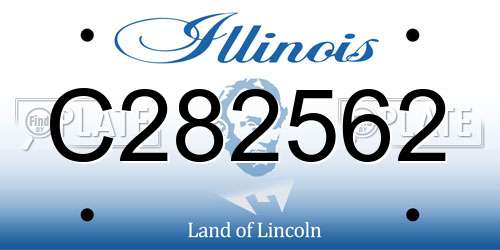 C282562 Illinois License Plate
