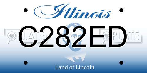 C282ED Illinois License Plate