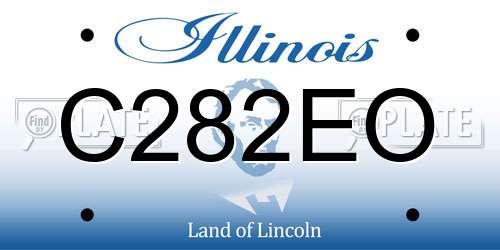 C282EO Illinois License Plate