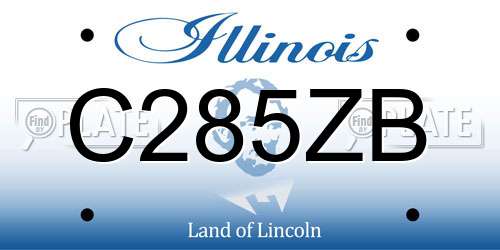 C285ZB Illinois License Plate