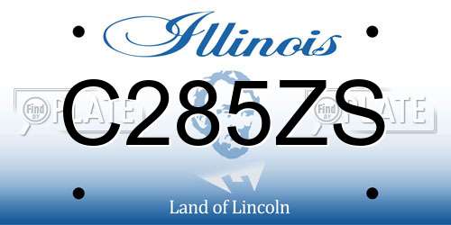 C285ZS Illinois License Plate