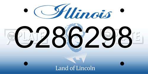 C286298 Illinois License Plate