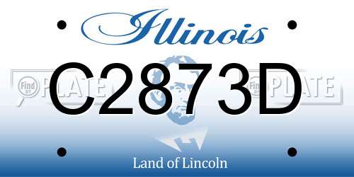 C2873D Illinois License Plate