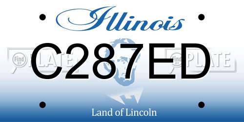 C287ED Illinois License Plate