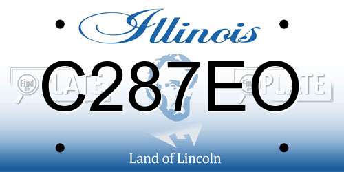 C287EO Illinois License Plate