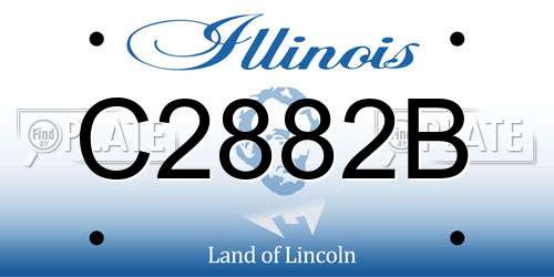 C2882B Illinois License Plate