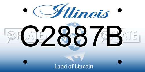 C2887B Illinois License Plate