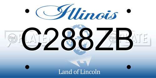 C288ZB Illinois License Plate