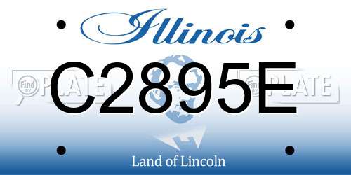 C2895E Illinois License Plate