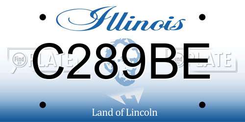 C289BE Illinois License Plate
