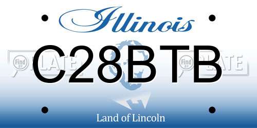 C28BTB Illinois License Plate