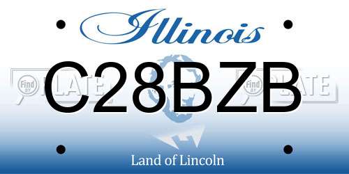 C28BZB Illinois License Plate