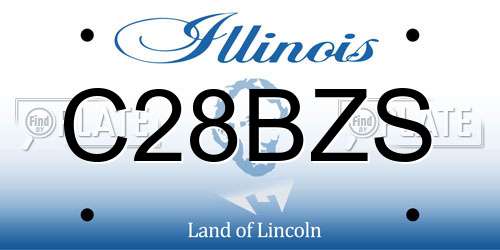 C28BZS Illinois License Plate
