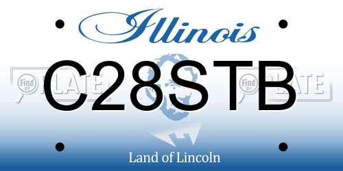 C28STB Illinois License Plate