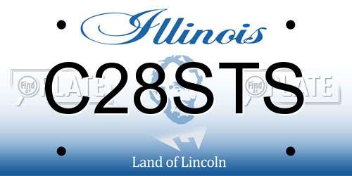 C28STS Illinois License Plate