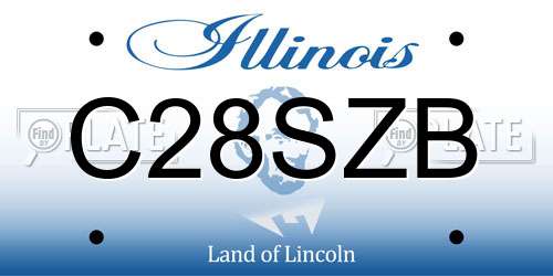 C28SZB Illinois License Plate