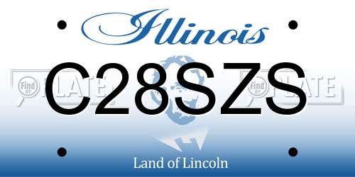 C28SZS Illinois License Plate