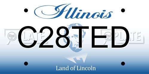 C28TED Illinois License Plate
