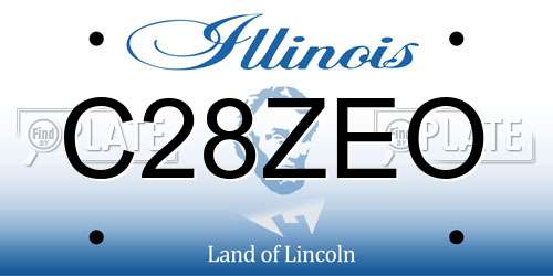 C28ZEO Illinois License Plate
