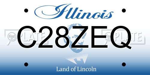 C28ZEQ Illinois License Plate