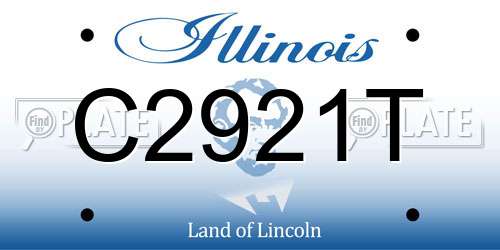 C2921T Illinois License Plate