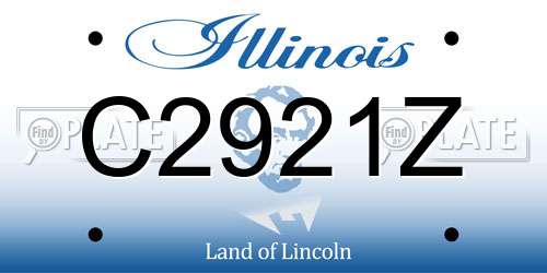 C2921Z Illinois License Plate