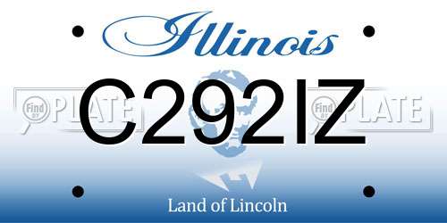 C292IZ Illinois License Plate