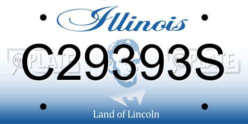C29393S Illinois License Plate