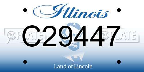 C29447 Illinois License Plate