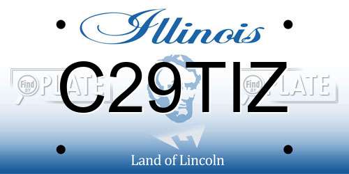 C29TIZ Illinois License Plate