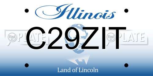 C29ZIT Illinois License Plate