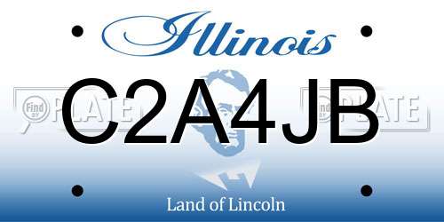 C2A4JB Illinois License Plate