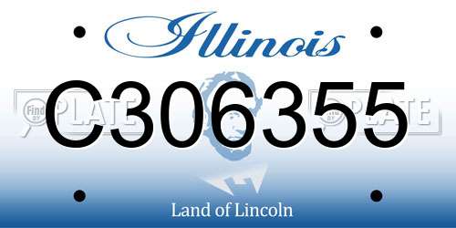 C306355 Illinois License Plate