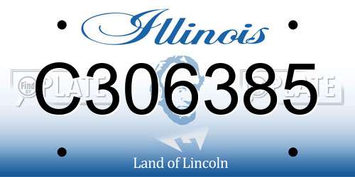 C306385 Illinois License Plate