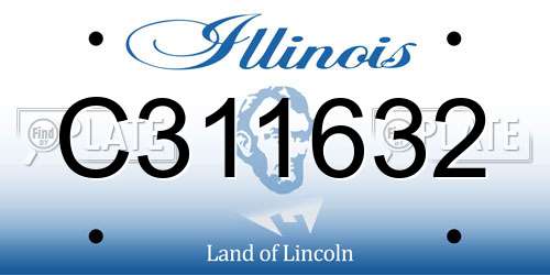 C311632 Illinois License Plate