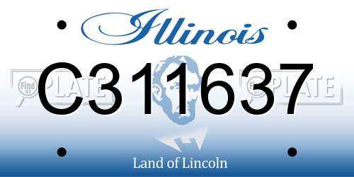 C311637 Illinois License Plate