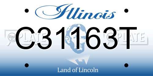 C31163T Illinois License Plate