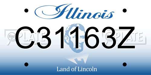 C31163Z Illinois License Plate