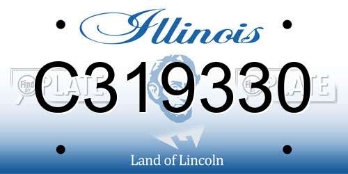 C319330 Illinois License Plate