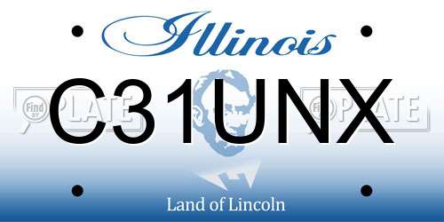 C31UNX Illinois License Plate