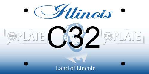 C32 Illinois License Plate