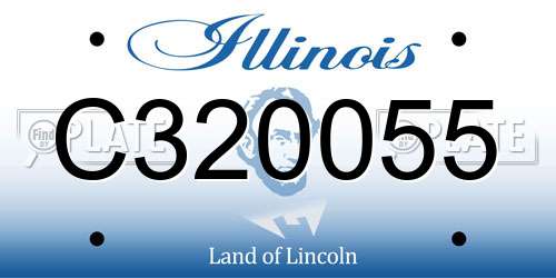 C320055 Illinois License Plate