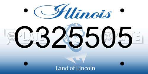 C325505 Illinois License Plate