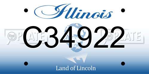 C34922 Illinois License Plate
