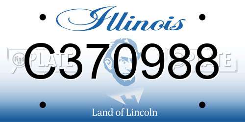 C370988 Illinois License Plate