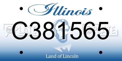 C381565 Illinois License Plate
