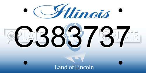 C383737 Illinois License Plate